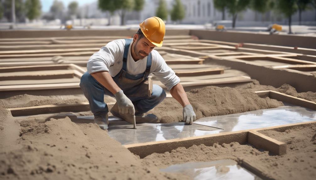 adjusting the foundation carefully