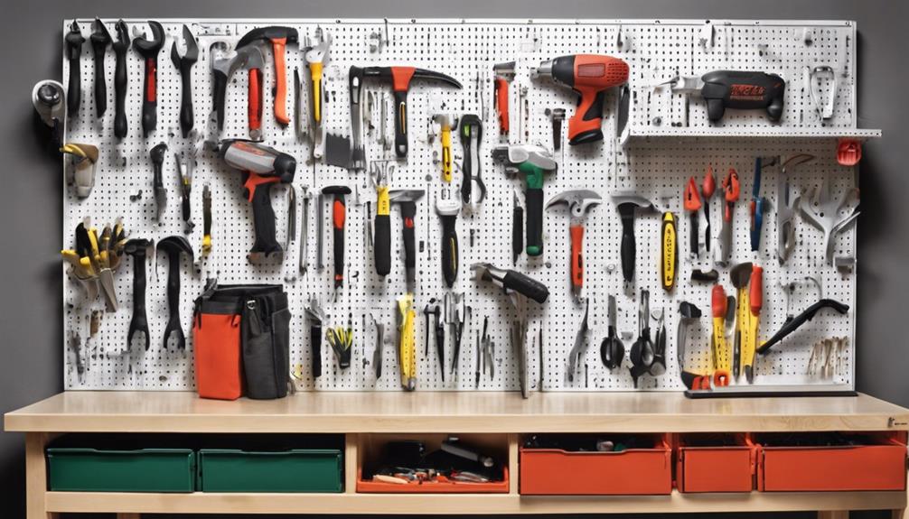 almacenamiento organizado de herramientas