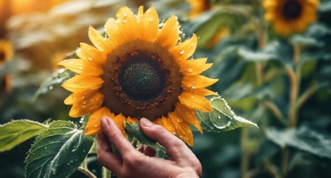 cuidado al cosechar flores