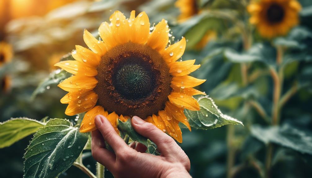 cuidado al cosechar flores