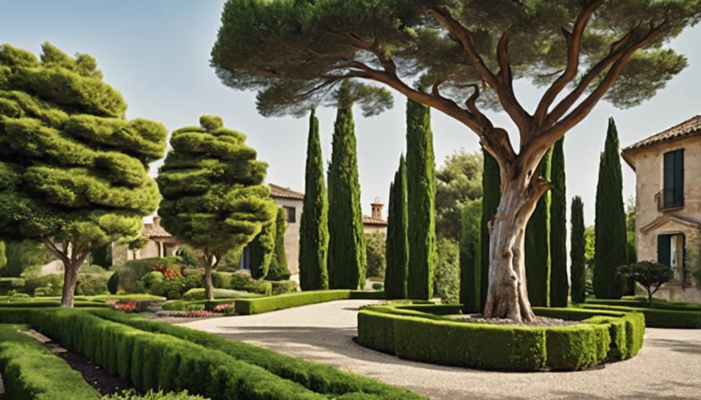 landscaping with italian cypress