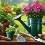 Lo que necesitas para regar plantas y herramientas de jardín