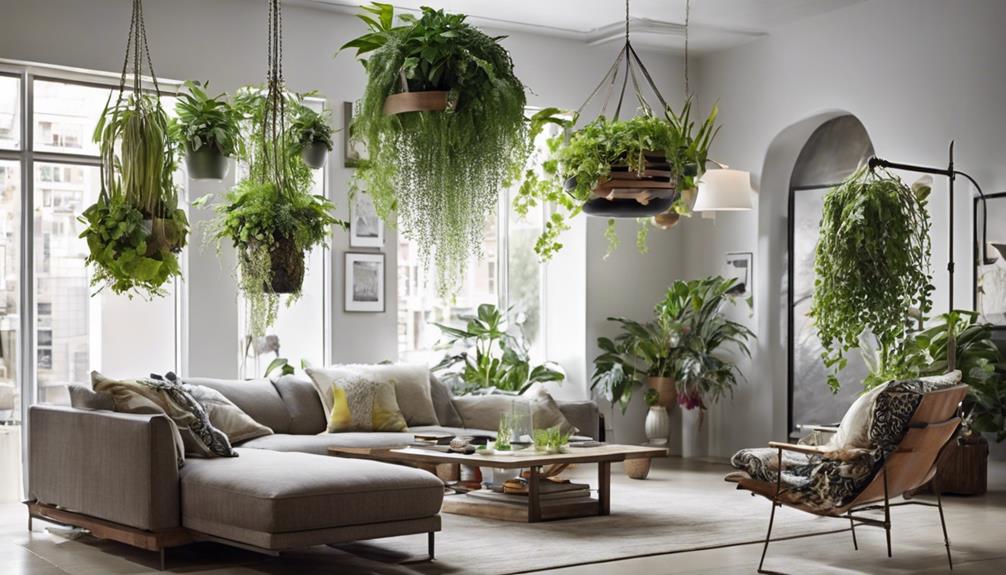 plantas colgantes en interiores