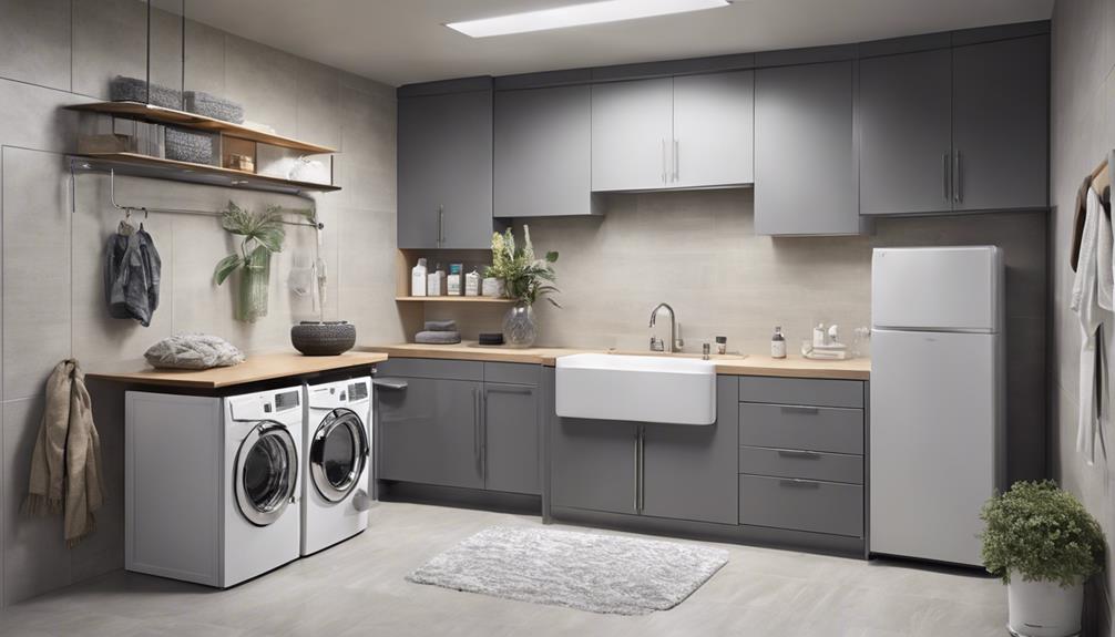 sink and utility cabinets combined